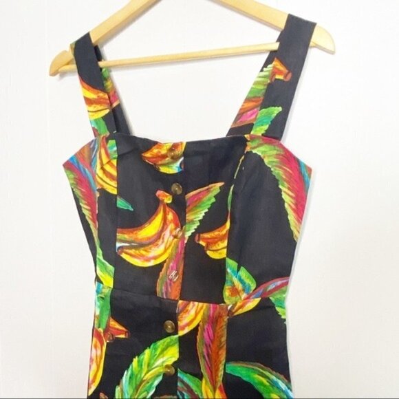 Farm Rio Dress NWT Preta Banana Linen Mini Dress New Size Extra small - Picture 8 of 10